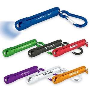 Custom Promotional Carabiner with Colored LED Light