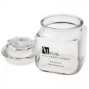Custom Promotional Candy Jar - Square 10 oz