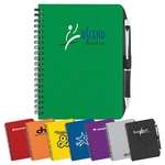 Logo Journals, Organizers & Portfolios - 5" x 7" Texture Notebook with Pen