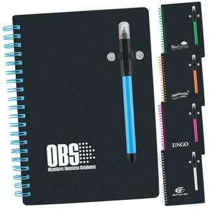 Custom Promotional 5" x 7" Black Beauty Notebook Combo