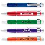 Logo Jumbo Pens - Translucent Finger Massager Jumbo Ballpoint Pen