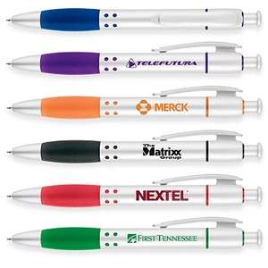 Custom Promotional Satin Silver Contemporary Pen