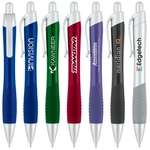 Imprinted Writing Instruments - Curvaceous Metallic Pen