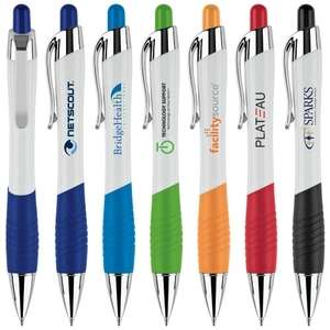 Two-Tone Color Curvaceous Ballpoint Pen 