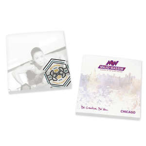 Custom Promotional Adhesive Notepad 3"x3"- 25 Sheets