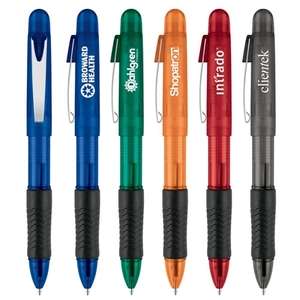 Custom Promotional 2-in-1 Trendy Translucent Ballpoint Pen/Mechanical Pencil