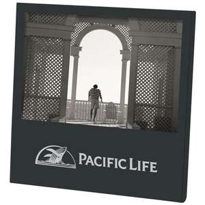 Custom Promotional 4" x 6" Elegant Aluminum Frame - Black