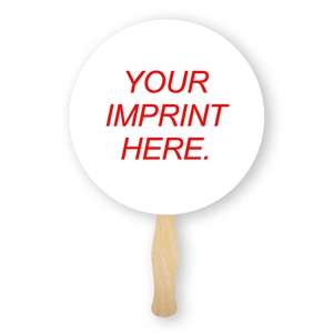 Custom Promotional Circle Shaped Hand Fan - 8"