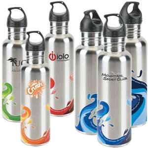 Custom Promotional 25 oz. Stainless Wave Water Bottle
