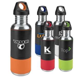 Custom Promotional 27 oz. Two-Tone Leatherette sleeve Stainless Water Bottle