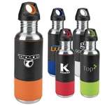 Promotional Drinkware - 27 oz. Two-Tone Leatherette sleeve Stainless Water Bottle