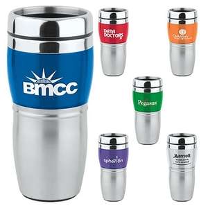 Custom Promotional 16 oz. Stainless/Acrylic Wave Tumbler
