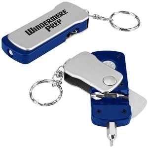 Travel Tool Flashlight Key Tag