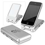 Custom Cell Phone Accessories - Light-Up Desktop Phone Caddy/4-Port USB Hub