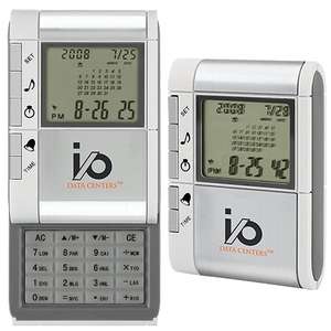 Custom Promotional Compact World Time Alarm Clock/Calculator