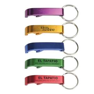 Anodized Aluminum Bottle Opener Keyring 