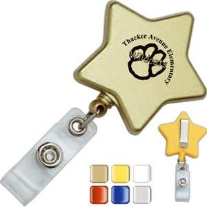 Custom Promotional Star Shaped Retractable Badge Holder