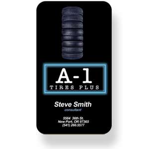 Custom Promotional Business Card Magnet w/ Rounded Corners - 30mil