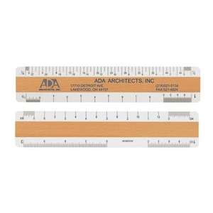 Custom Promotional 6" Four Bevel Architectural Ruler