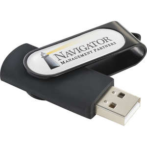 Dome Rotate Flash Drive 2GB Black/Black
