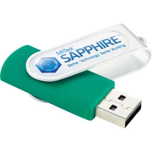 Dome Rotate Flash Drive 2GB Green/Silver