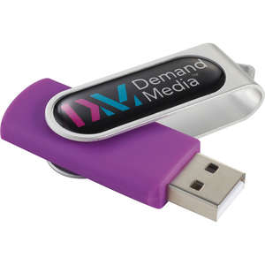 Dome Rotate Flash Drive 2GB Purple/Silver