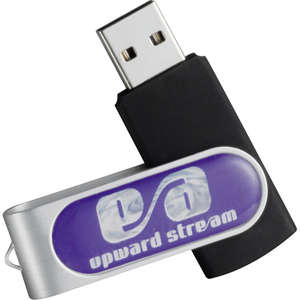Dome Rotate Flash Drive 1GB Black/Silver
