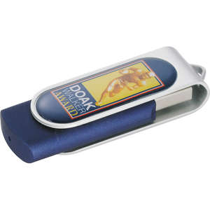Dome Rotate Flash Drive 1GB Blue/Silver