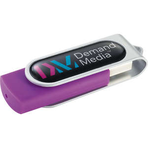 Dome Rotate Flash Drive 1GB Purple/Silver