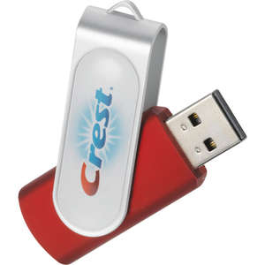 Dome Rotate Flash Drive 1GB Red/Silver