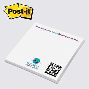Custom Promotional Post-it(R) Custom Printed Notes 4" x 4" - 50 Sheets, Standard Paper Colors