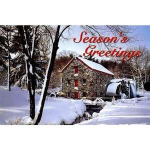 Custom Promotional Old Mill Holiday Greeting Card