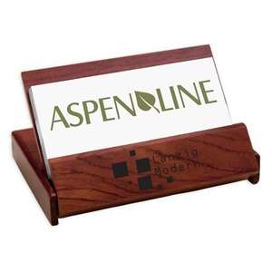 Rosewood Business Card Holder
