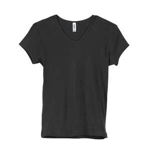 Custom Promotional Bella Women's 1x1 Baby Rib V-Neck T-Shirt - Dark/Colors