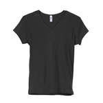 Business Apparel - Bella Women's 1x1 Baby Rib V-Neck T-Shirt - Dark/Colors