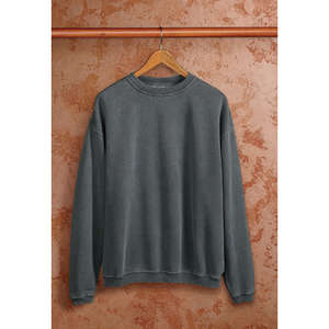 Custom Promotional Authentic Pigment 11 oz. Pigment-Dyed Ringspun Fleece Crew - Dark/All