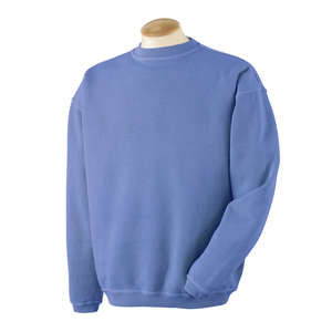 Authentic Pigment 11 oz. Pigment-Dyed Ringspun Fleece Crew - Dark/All Blue, Periwinkle