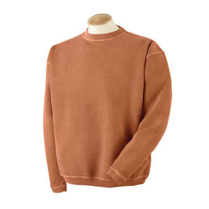 Authentic Pigment 11 oz. Pigment-Dyed Ringspun Fleece Crew - Dark/All Yam