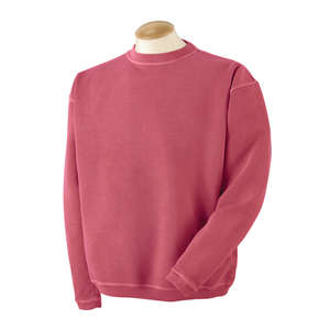 Authentic Pigment 11 oz. Pigment-Dyed Ringspun Fleece Crew - Dark/All Red, Nautical