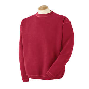 Authentic Pigment 11 oz. Pigment-Dyed Ringspun Fleece Crew - Dark/All Poppy