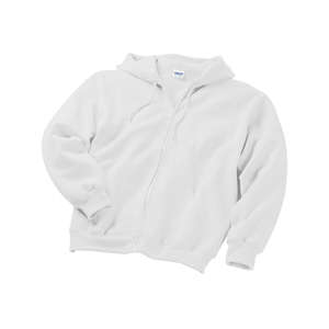 Gildan 9.3 oz. 50/50 Ultra Blend Full-Zip Hoodie - White/Neutral White