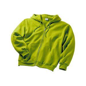 Gildan 9.3 oz. 50/50 Ultra Blend Full-Zip Hoodie - Dark/Colors Green, Safety