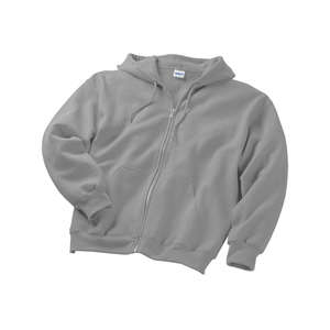 Gildan 9.3 oz. 50/50 Ultra Blend Full-Zip Hoodie - Light/Heather Gray, Sport