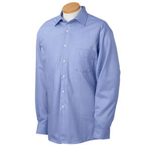 Van Heusen Men's Long-Sleeve Wrinkle-Free Royal Oxford - Dark/All Blue, Periwinkle