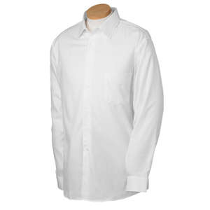 Van Heusen Men's Long-Sleeve Wrinkle-Free Royal Oxford - Dark/All White