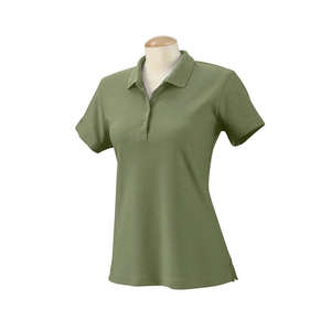 Izod Women's Performance Golf Pique Polo Shirt - Dark/All Green, Sea Grass