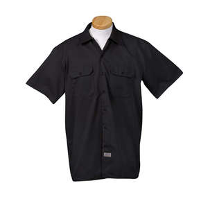 Dickies Men's Short Sleeve Work Shirt - Dark/All Black