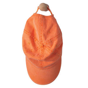 Anvil 6-Panel Pigment-Dyed Twill Sandwich Cap - Dark/All Orange, Tangerine