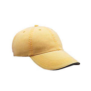 Anvil 6-Panel Pigment-Dyed Twill Sandwich Cap - Dark/All Dijon