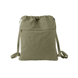 Authentic Pigment Pigment-Dyed Canvas Cinch Sack - Dark/All Khaki, Green